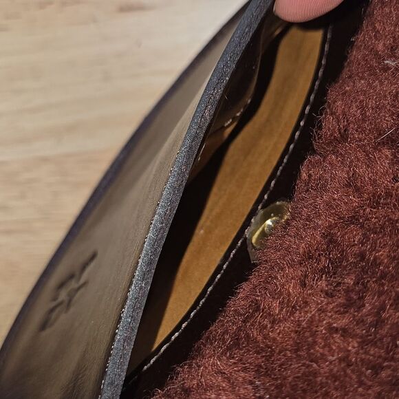 Patricia Nash Dark Brown Shearling Crossbody Bag Womens Handbag Purse Tote Carry - Picture 14 of 16